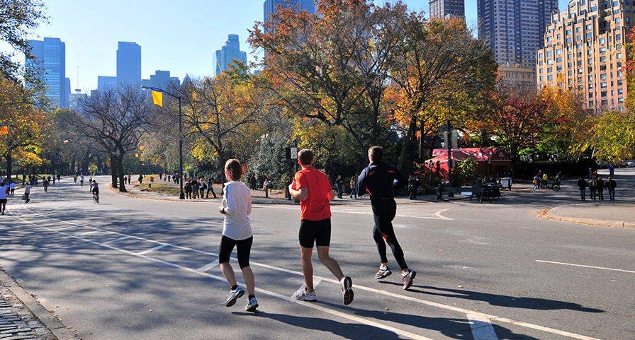 Coureurs à Central Park